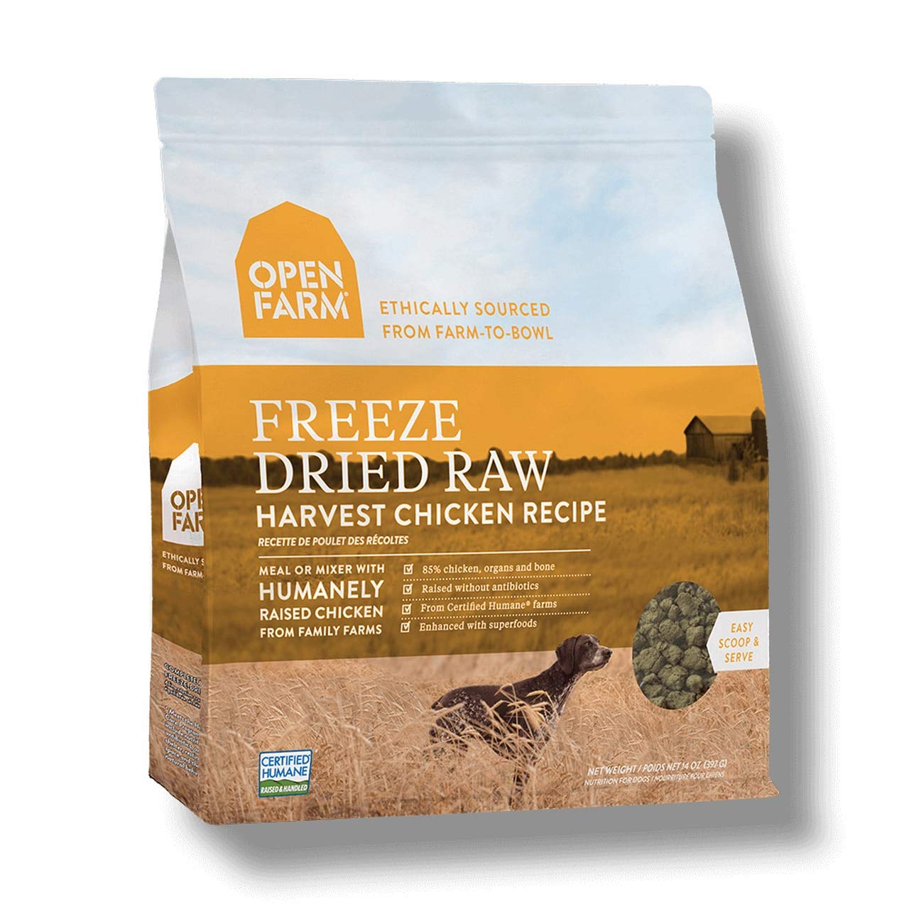 Open Farm + Freeze Dried Raw Grain Free Dog Food 13.5 oz