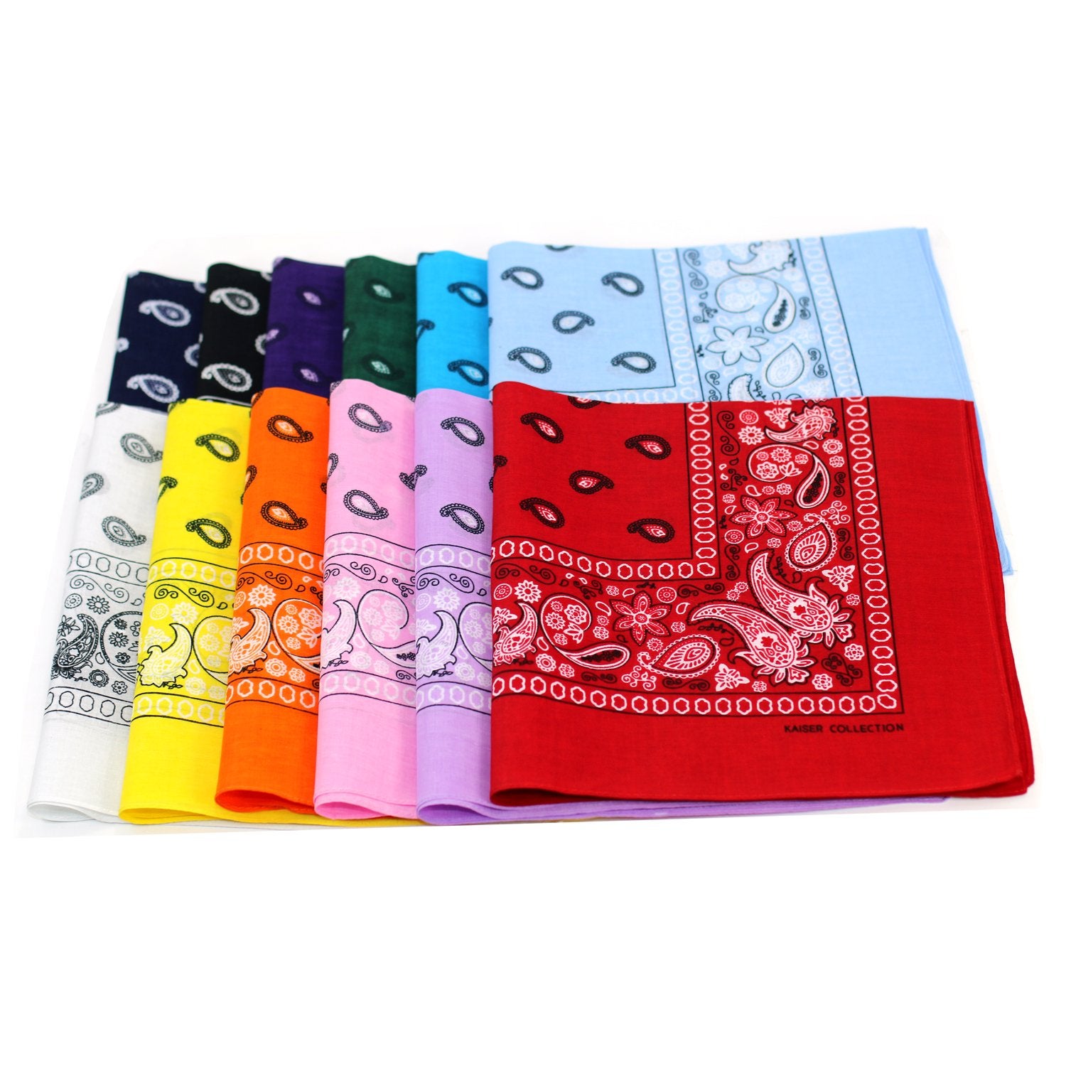 Genluna + 12Pack Paisley Cowboy Bandanas