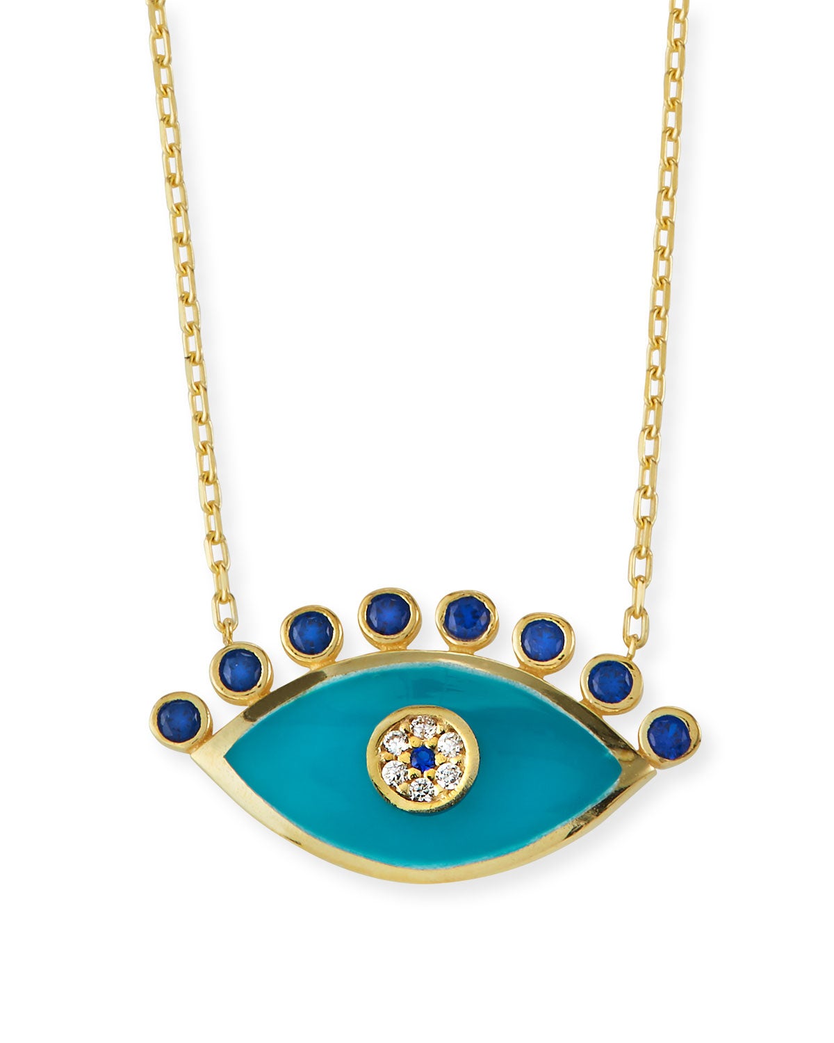 Tai + Evil Eye Pendant Necklace