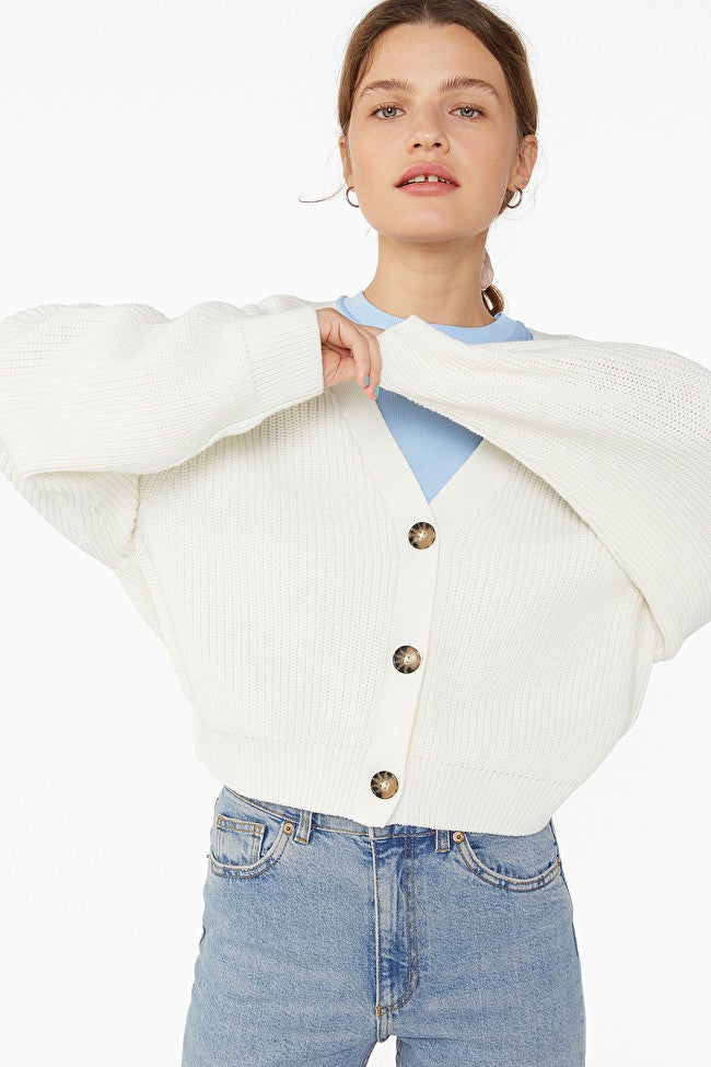 Monki Ribbed Cardigan