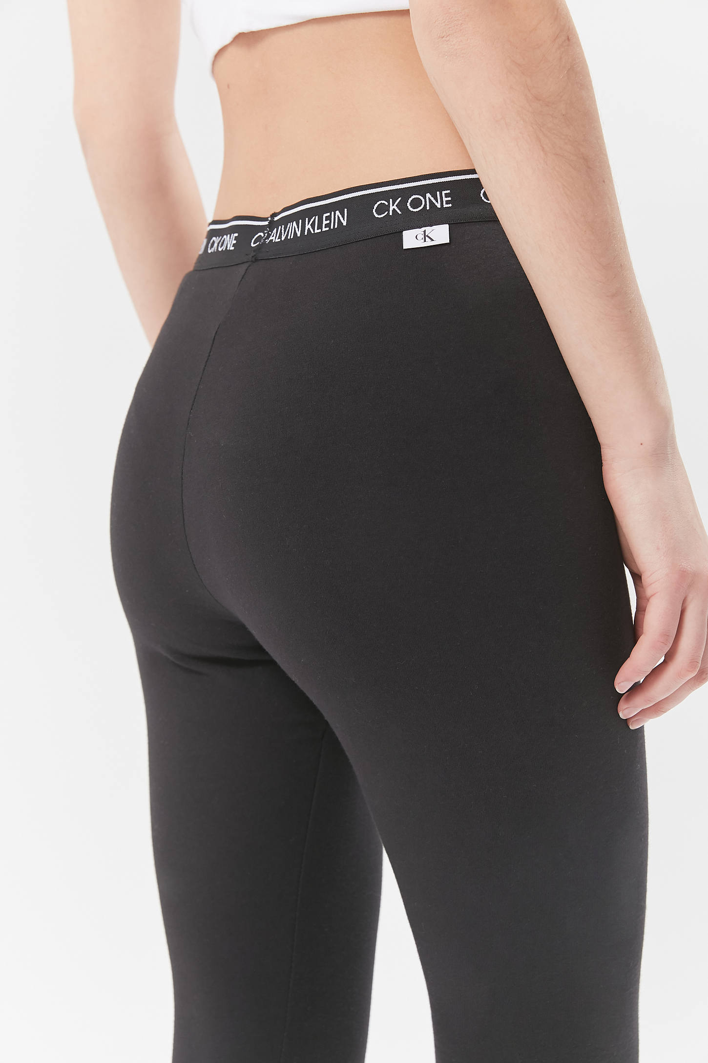 Calvin Klein Jeans logo legging shorts in black | ASOS