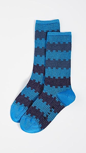 Falke + Metallic Stripe Socks