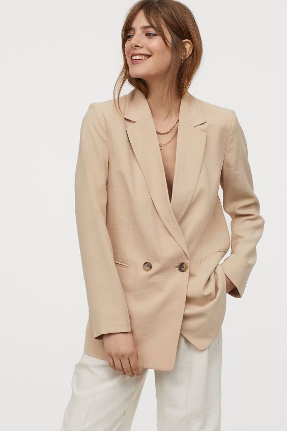 H&M + Double-Breasted Jacket