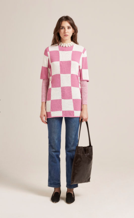 TL-180 + Alice Knitted Damier Sweater