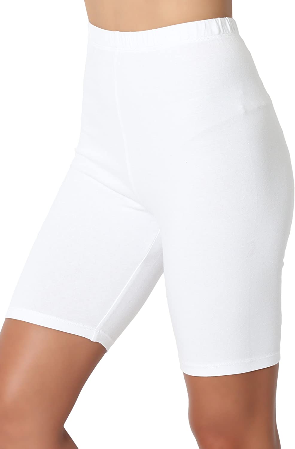 TheMogan + Cotton-Blend High-Waist Bike Shorts