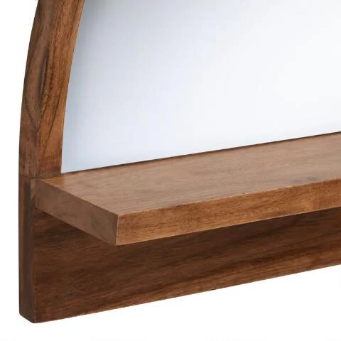 Cost Plus World Market Half Round Mirror With Acacia Wood Shelf Half Round Mirror With Acacia Wood Shelf, Half Round Mirror With Acacia Wood Shelf