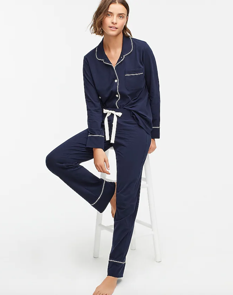 J.Crew + Dreamy LongSleeve Cotton Pajama Set