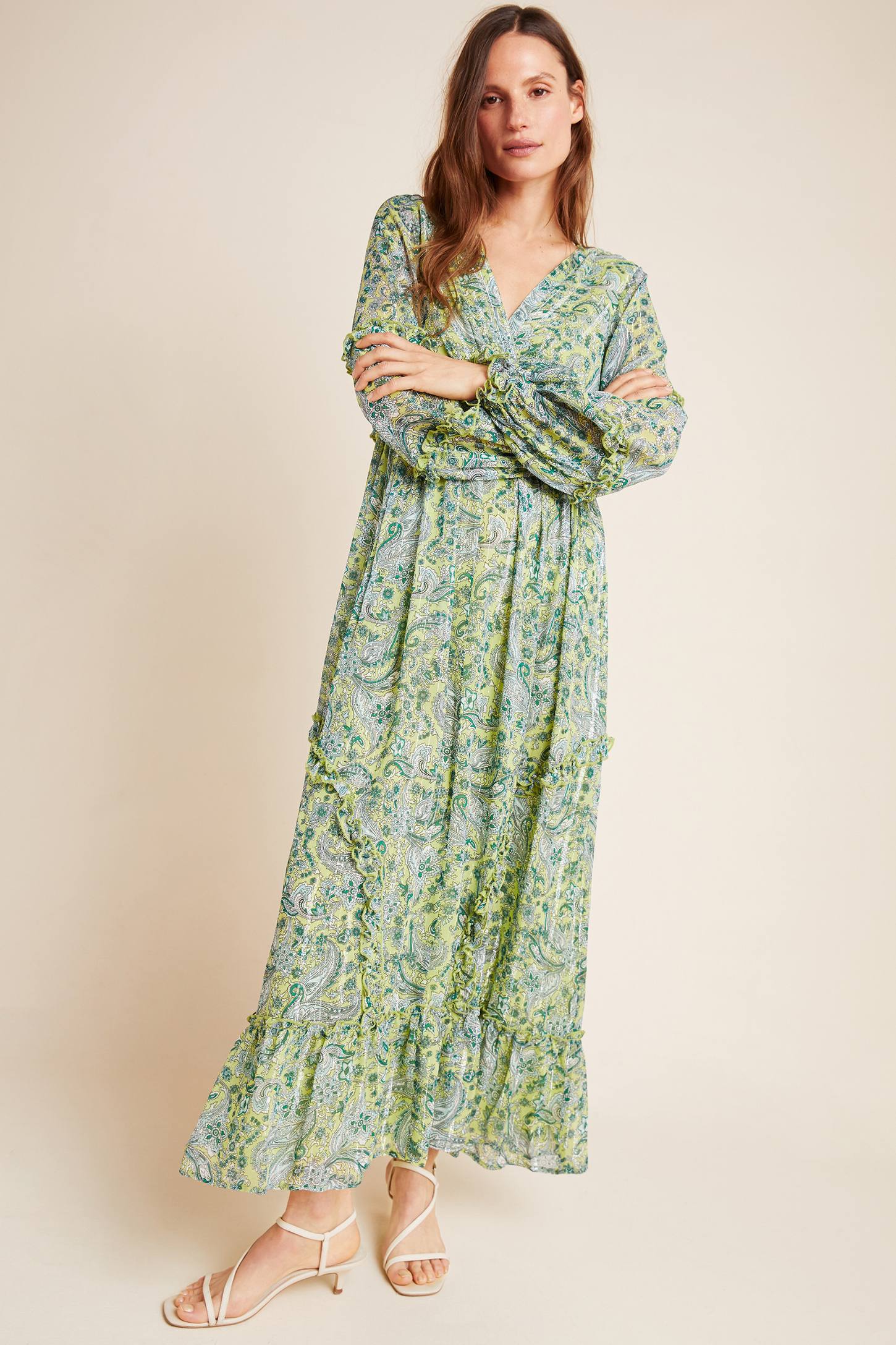 Ranna Gill + Magdalena Ruffled Maxi Dress