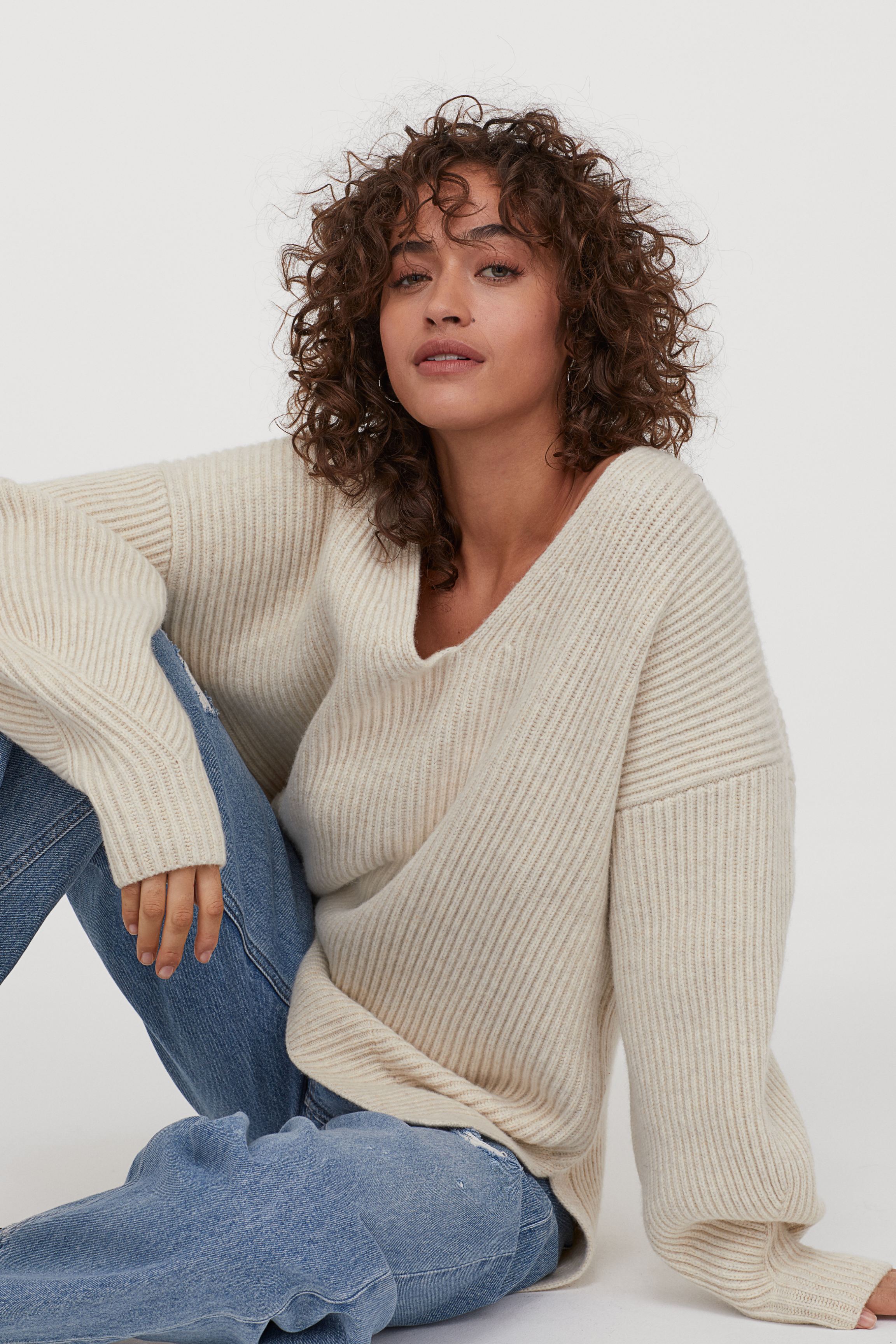 H&M + V-Neck Wool-Blend Sweater