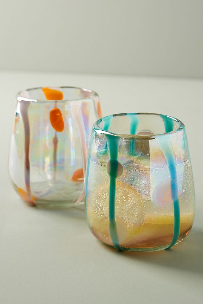 Anthropologie + Isadora Stemless Wine Glasses, Set of 4