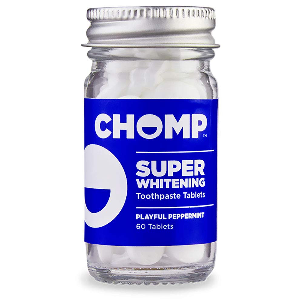 Chomp + Toothpaste Tablets, Peppermint, Whitening 60 Count