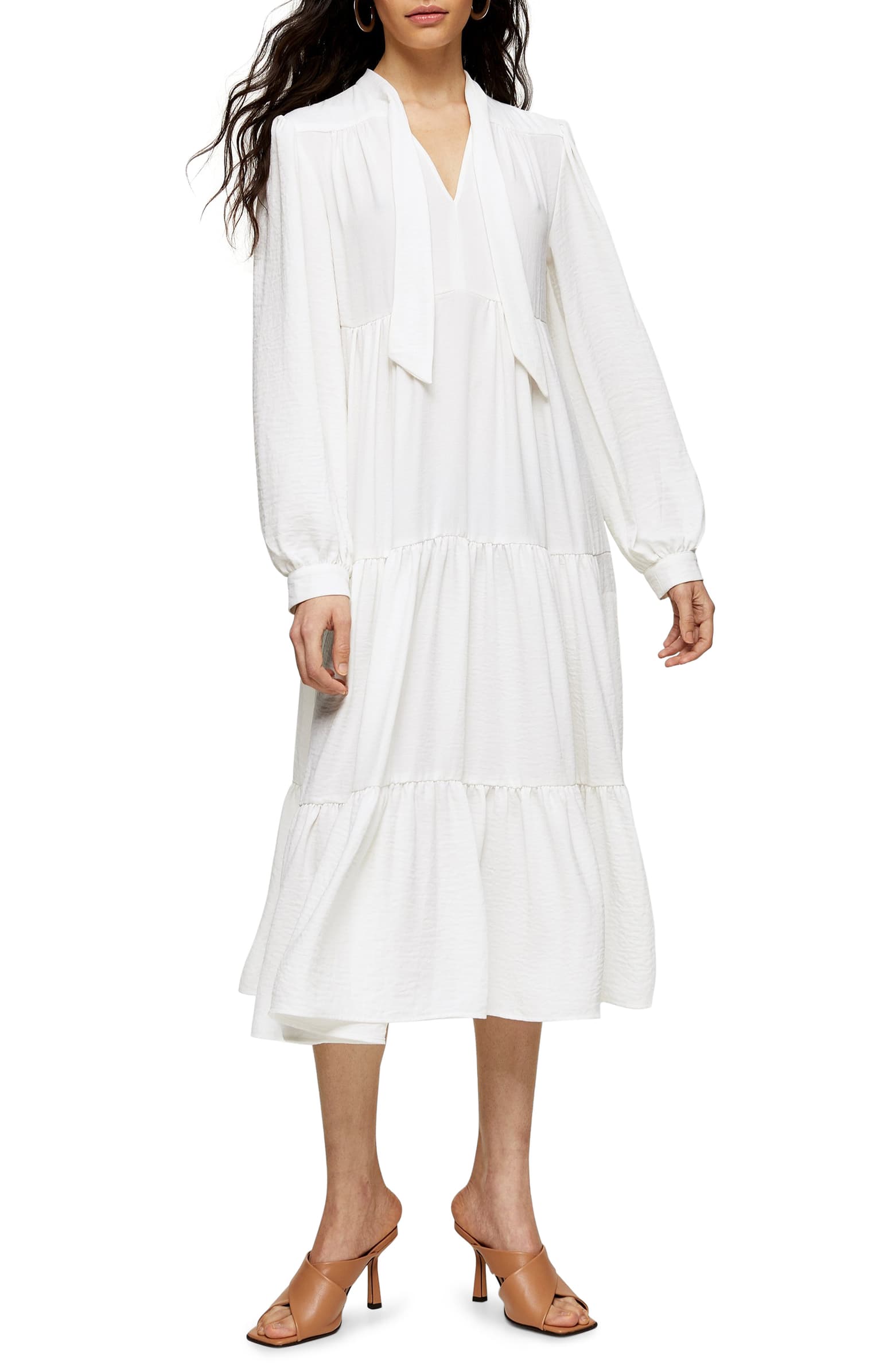 topshop long sleeve midi dress
