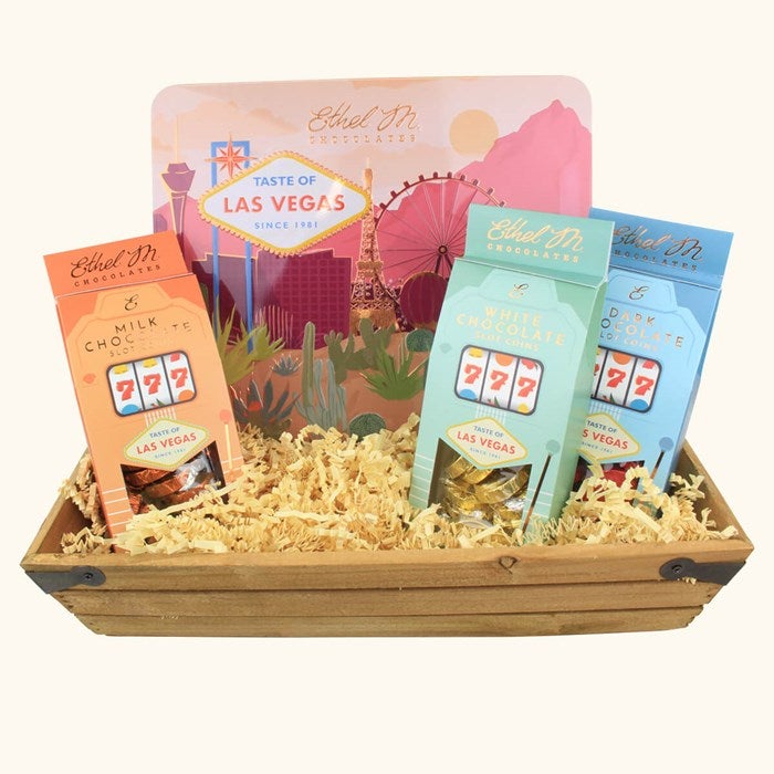 Ethel M Chocolates + Vegas Chocolate Gift Crate, Locally Made Gourmet Gift