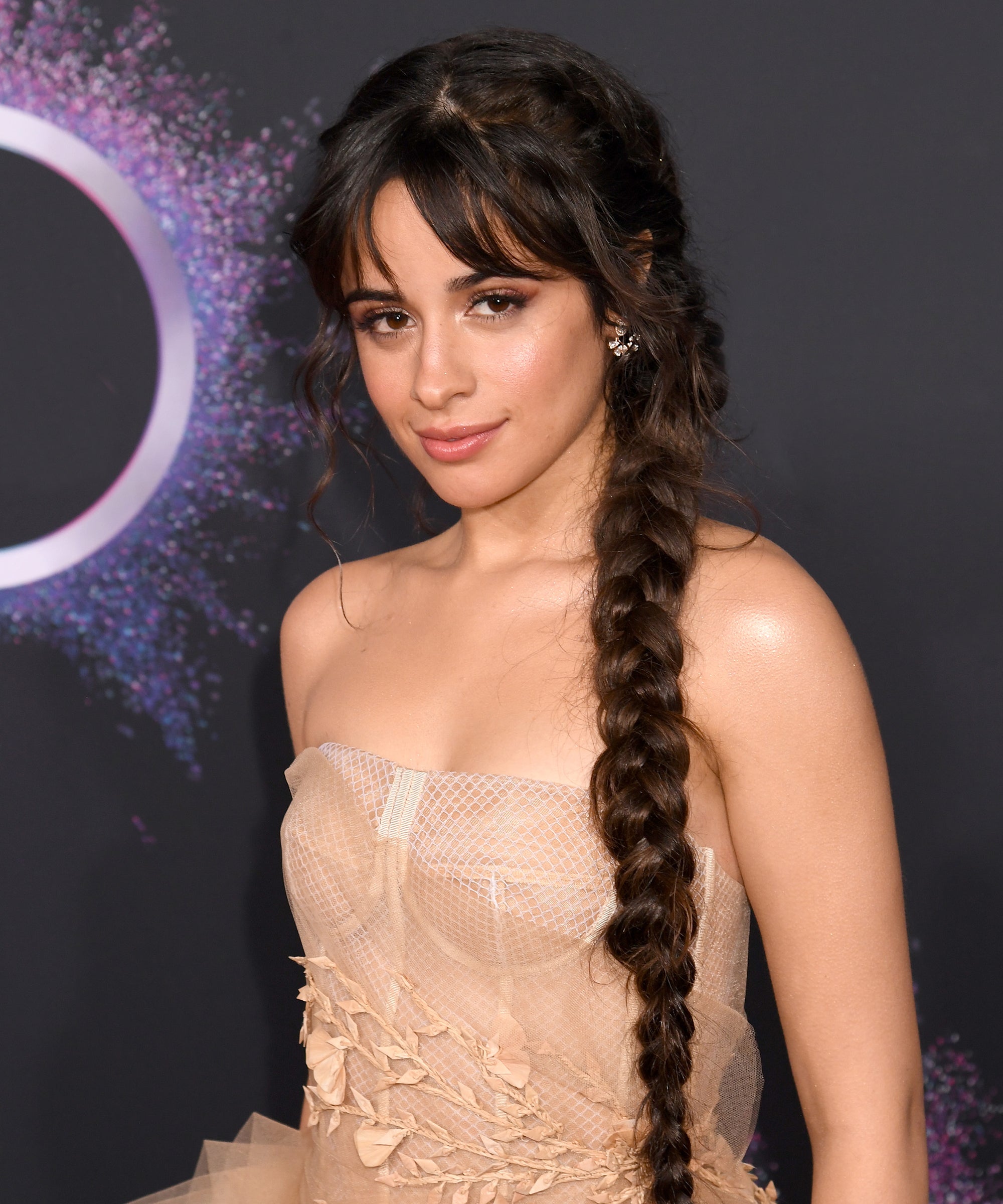 Camila Cabello turns up the heat in pink crop top and sheer black tights
