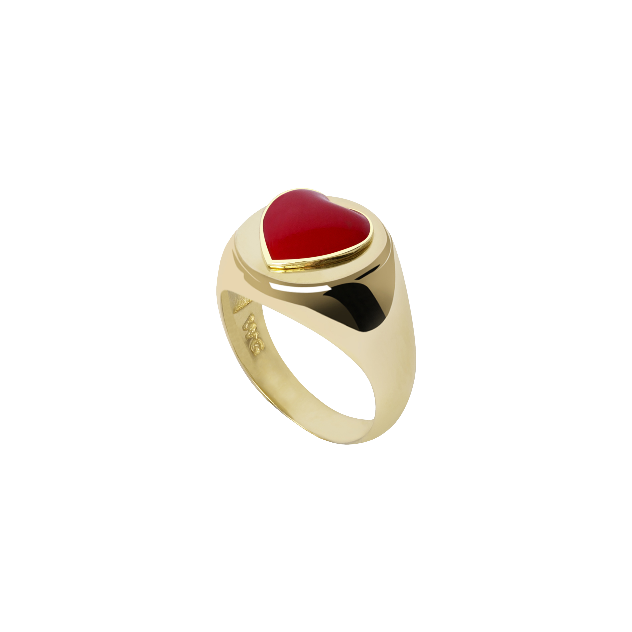 Red heart gold ring clearance