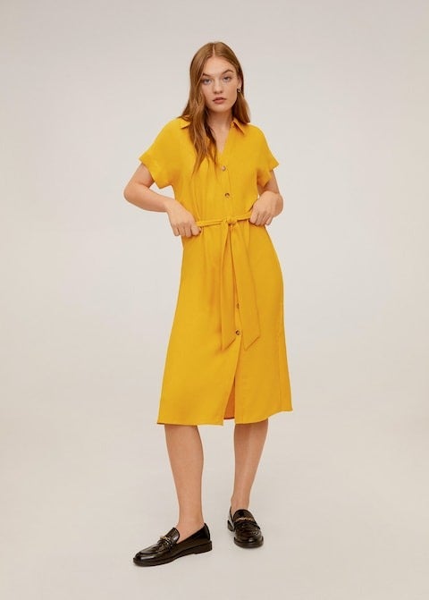 Mango + Button Shirt Dress