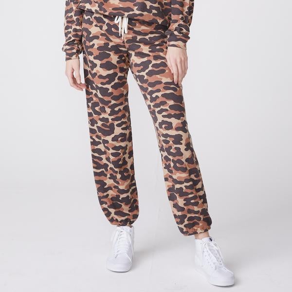 Monrow + Animal Camo Elastic Vintage Sweats