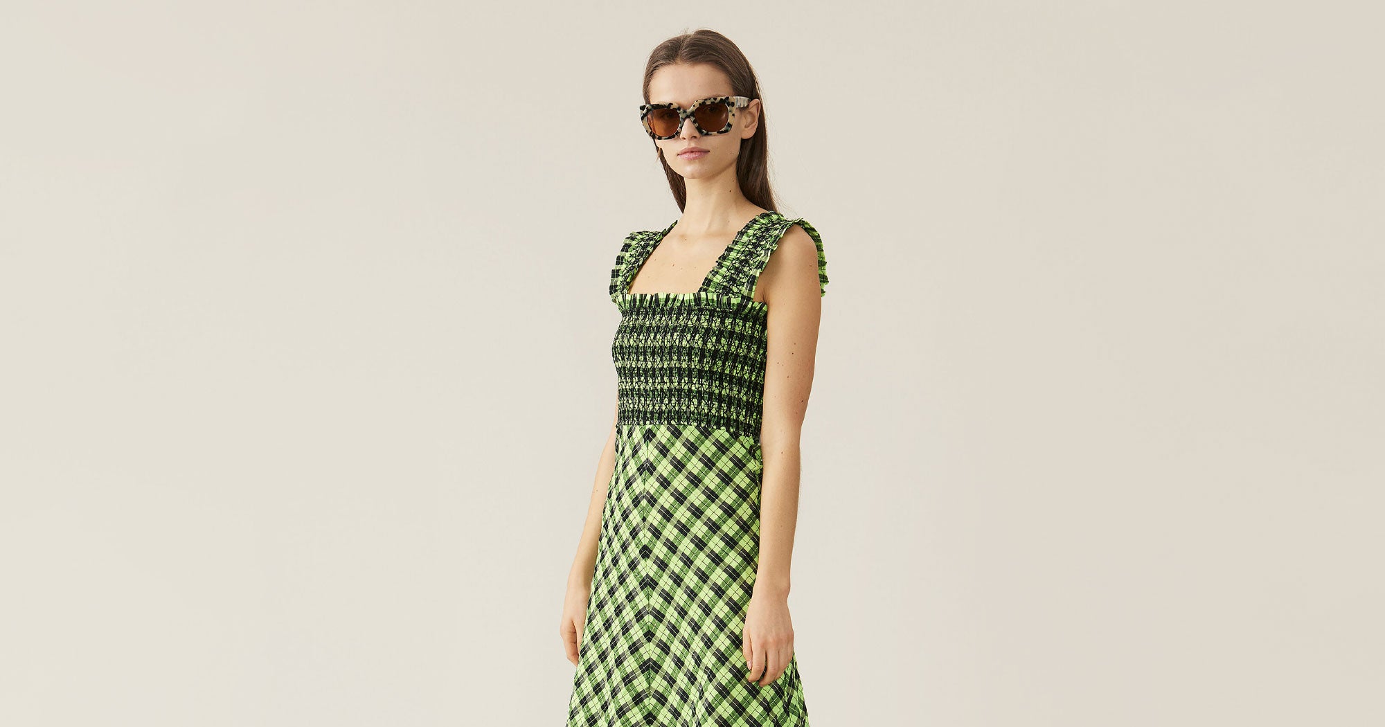 Ganni cactus dress hotsell