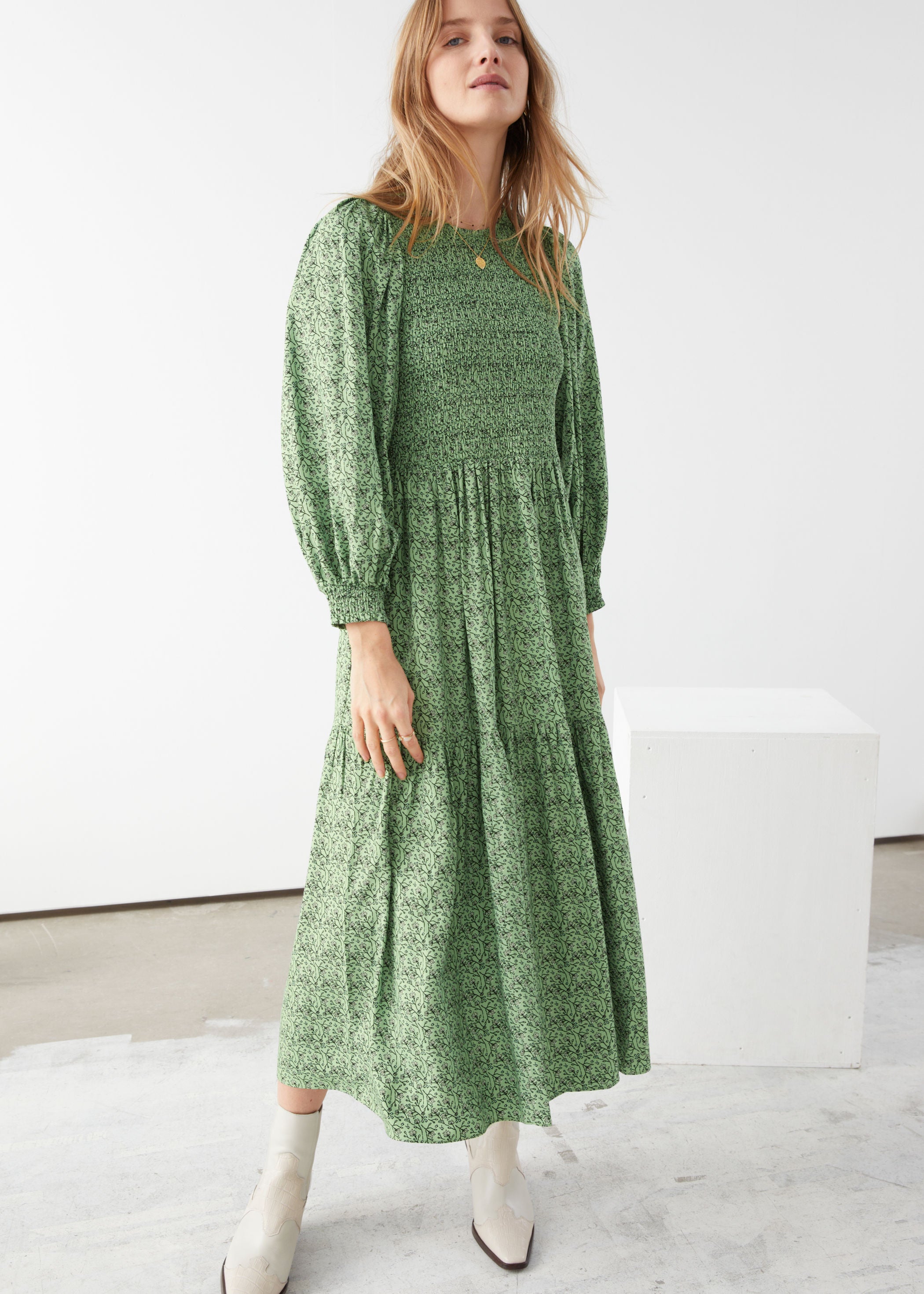 other stories green dress