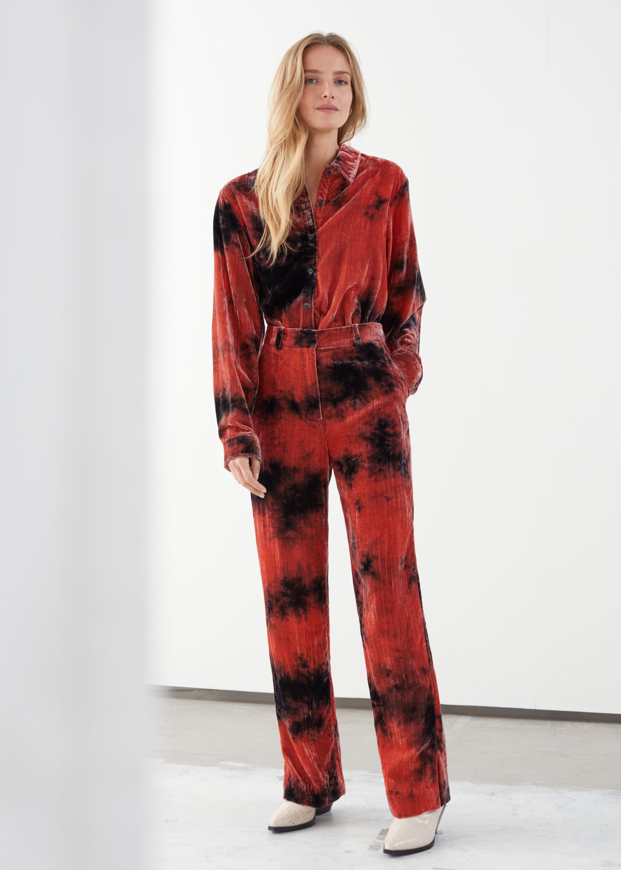 Straight tie-dye trousers - PULL&BEAR