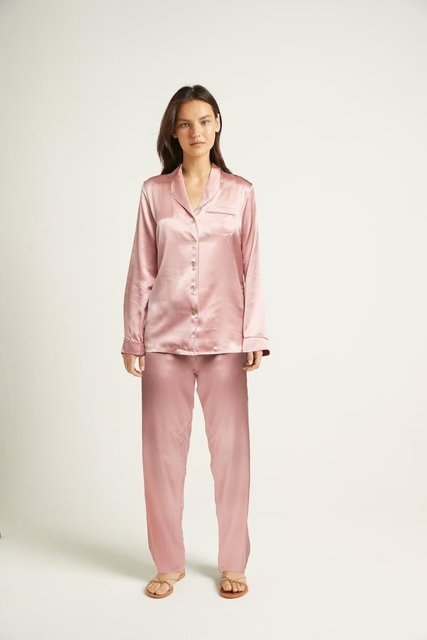 Fine silk on sale pajamas