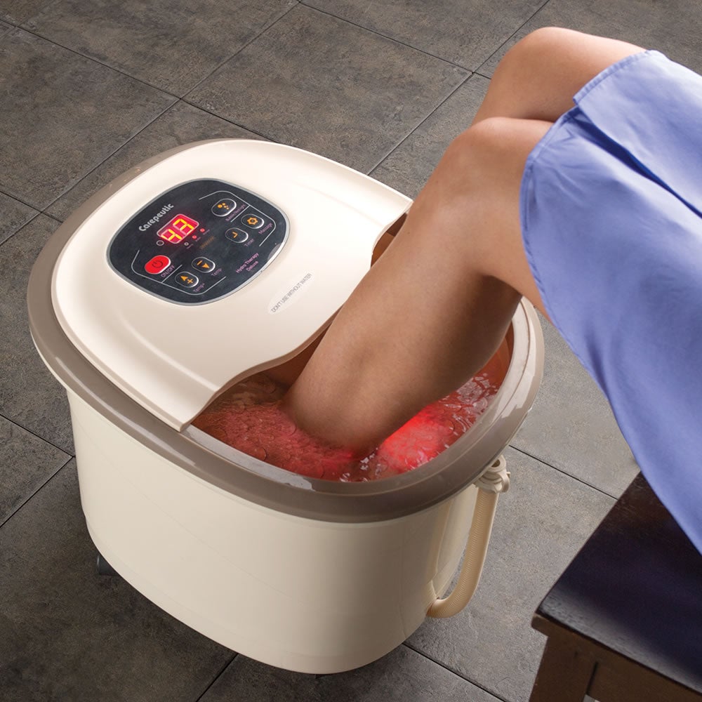 Heated shop foot bath