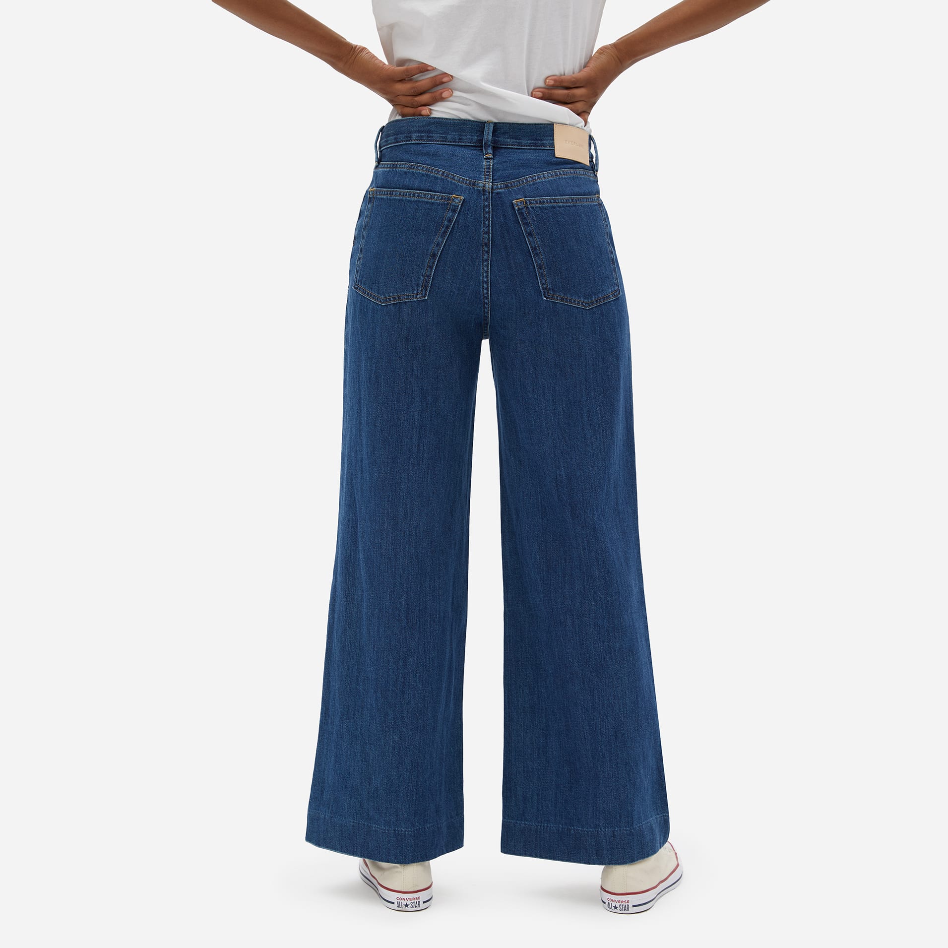 [ ] Super Wide Leg Fit Dark Blue Jeans ★大人気★ Everlane + The Super-Soft Wide Leg Jean – Dark Blue Wash