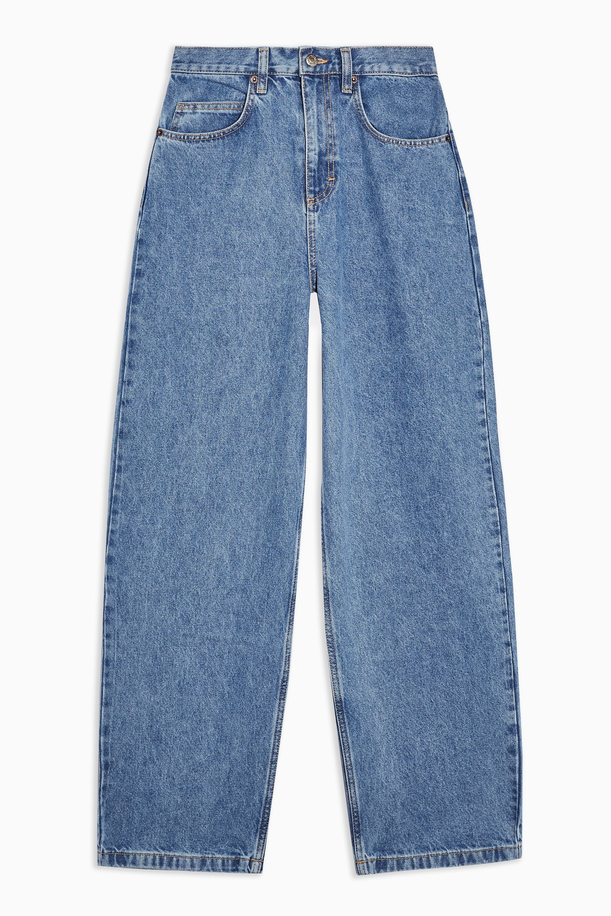 mid blue baggy jeans topshop Off 76%