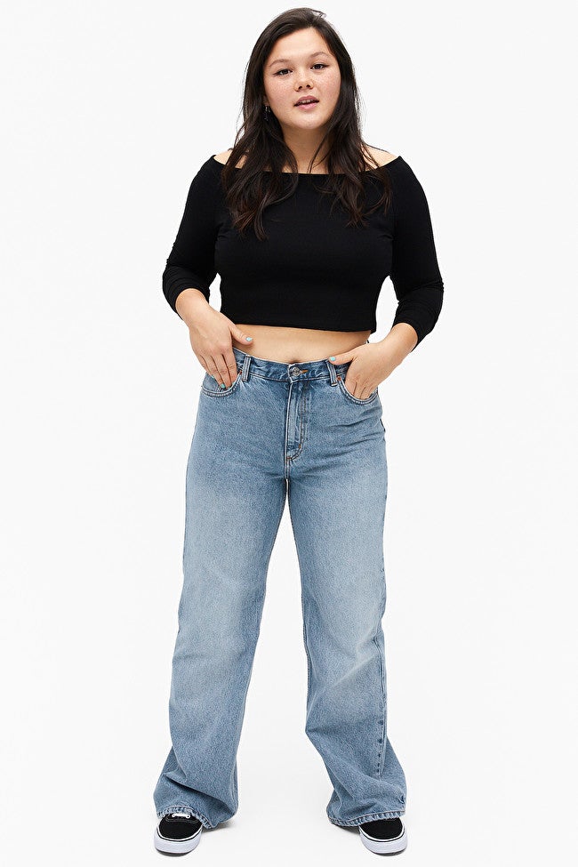 Monki + Yoko Mid Blue Jeans