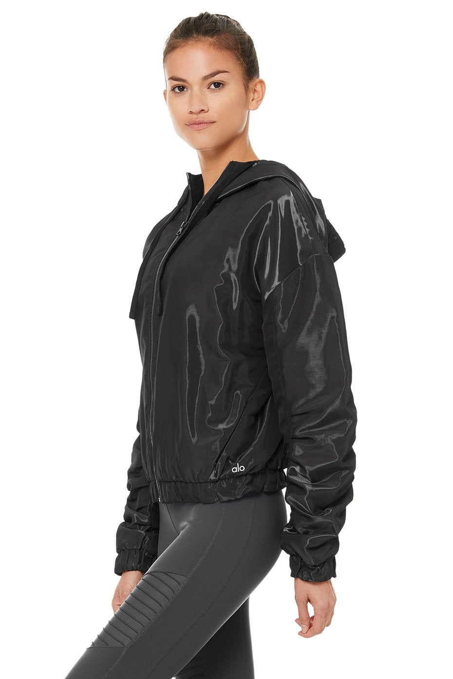 【美品】Alo yoga short jacket サイズs Alo Yoga + Alo Yoga Sleek Jacket