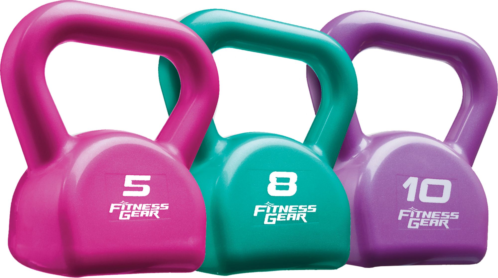 Fitness Gear + 23 lb PVC Kettlebell Set
