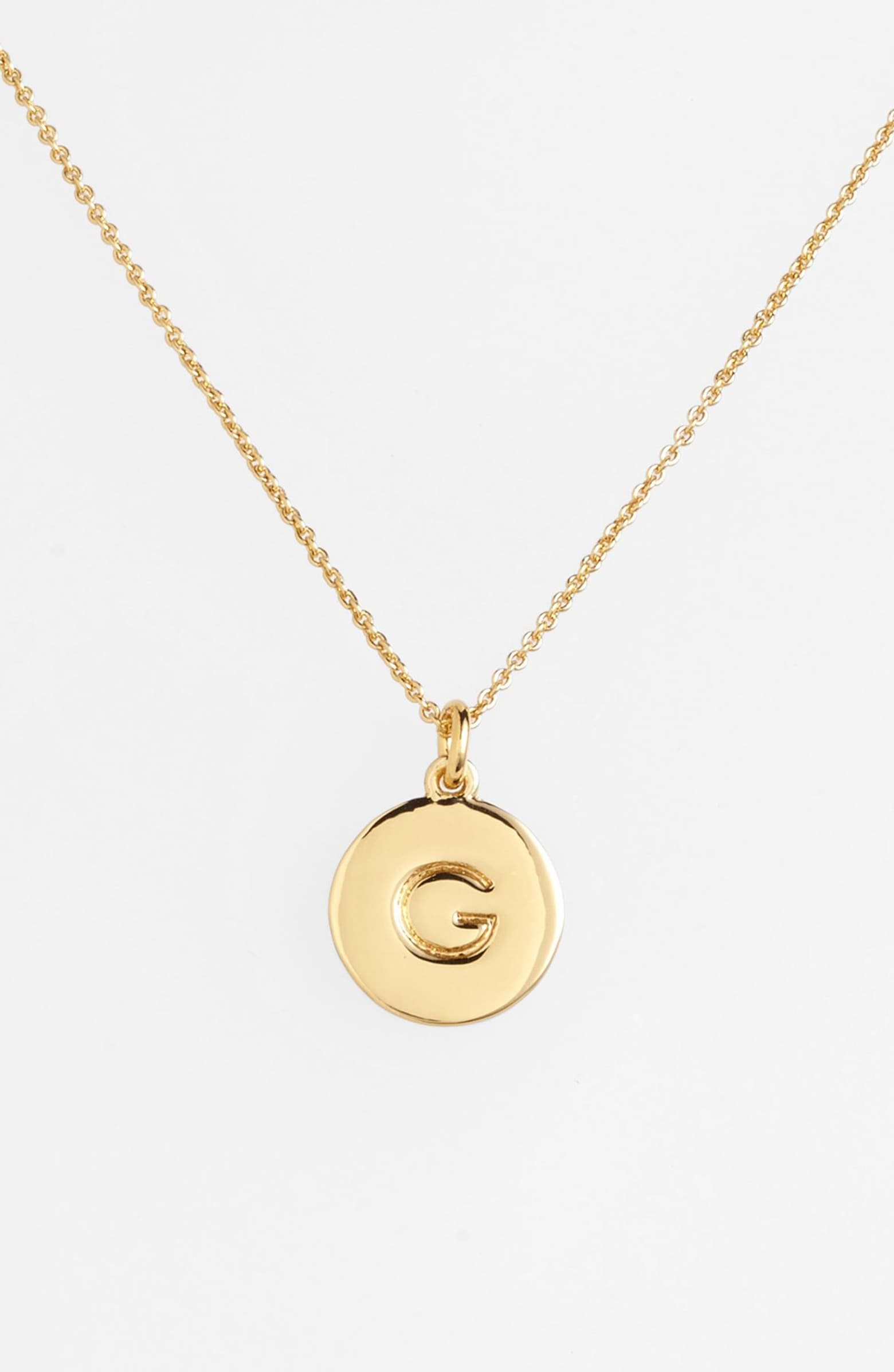 Kate spade g initial necklace sale