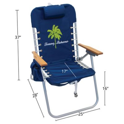 Tommy Bahama Backpack Hi Boy Beach Chair in Blue