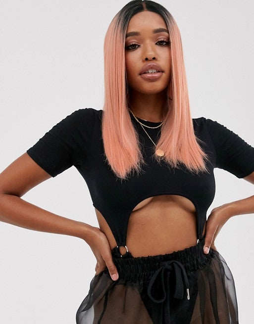 Pink shop wig asos