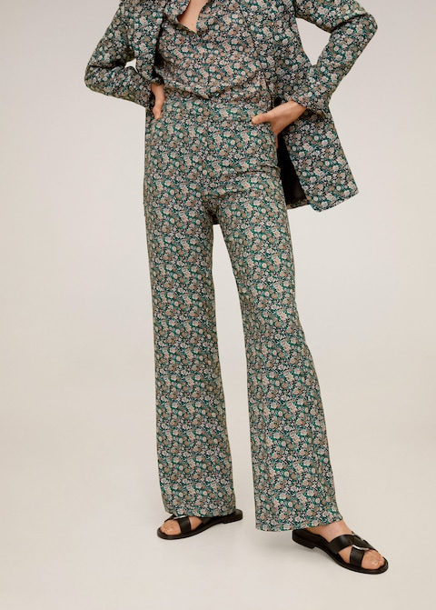 mango printed trousers