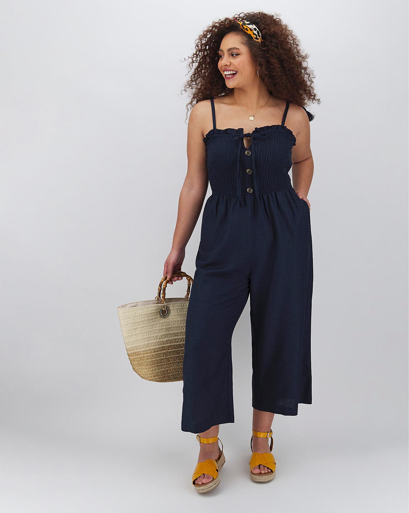 tie shoulder jumpsuit