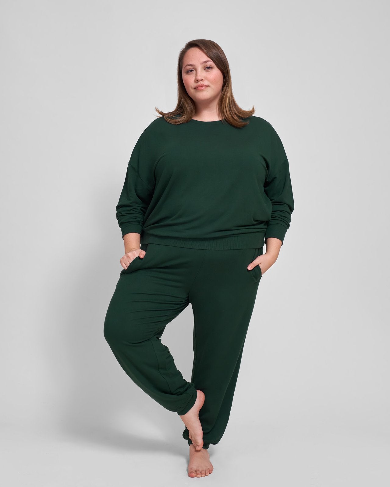 forest green jogger set