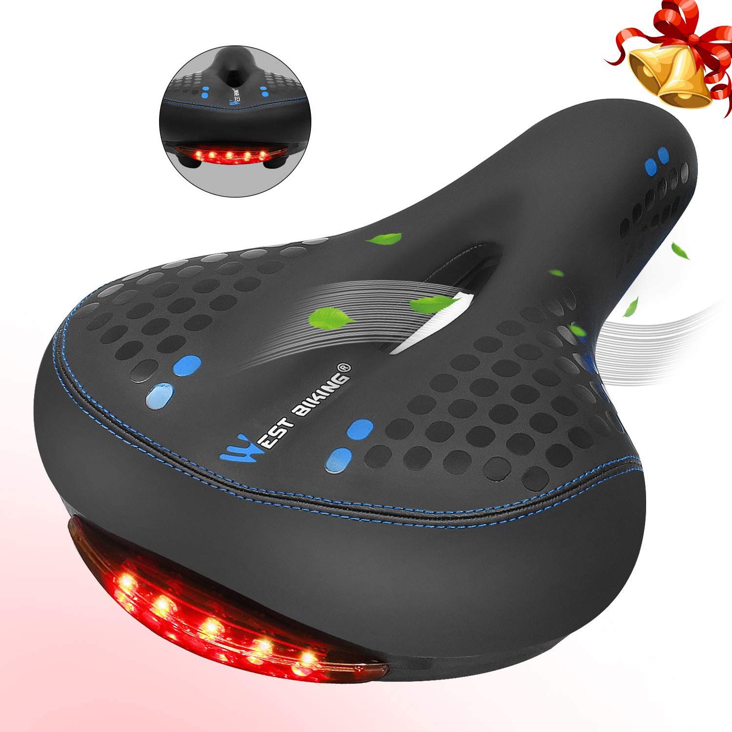 West Biking + Black Gel Bike Seat