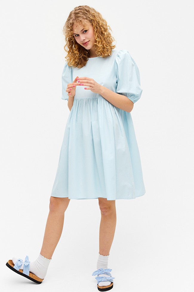 【関送込み】Since Then puff sleeve one-piece dress/E230004 Poppy Ivory Brocade Puff Sleeve Cutout Midi Dress – Confête