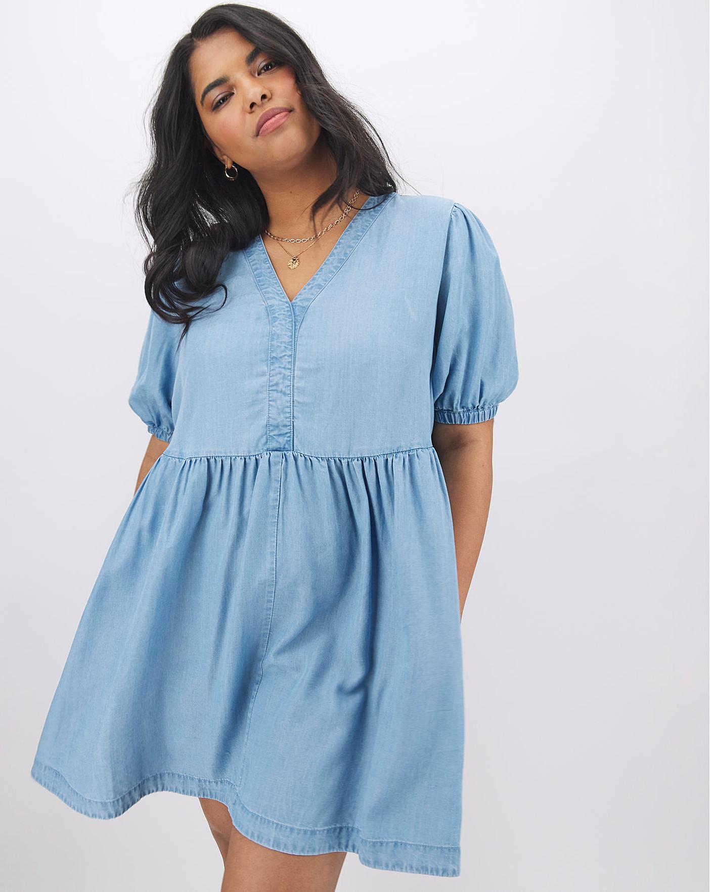 smock dress with sleeves