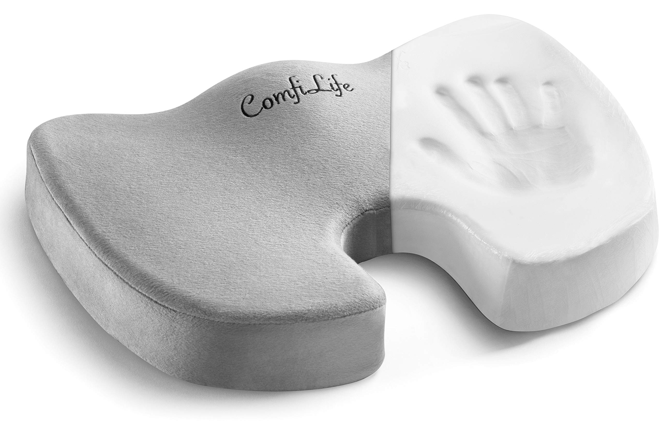 ComfiLife Orthopedic 100 Memory Foam Coccyx Seat Cushion