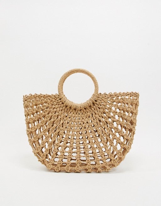 ASOS DESIGN + Straw Basket Bag