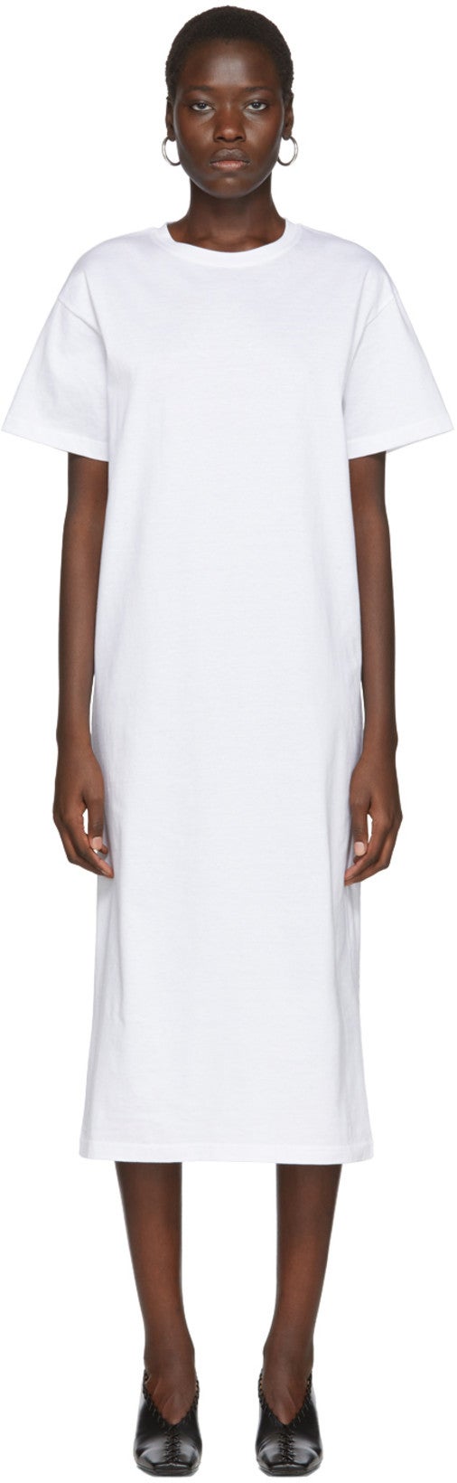 white shirt and dress