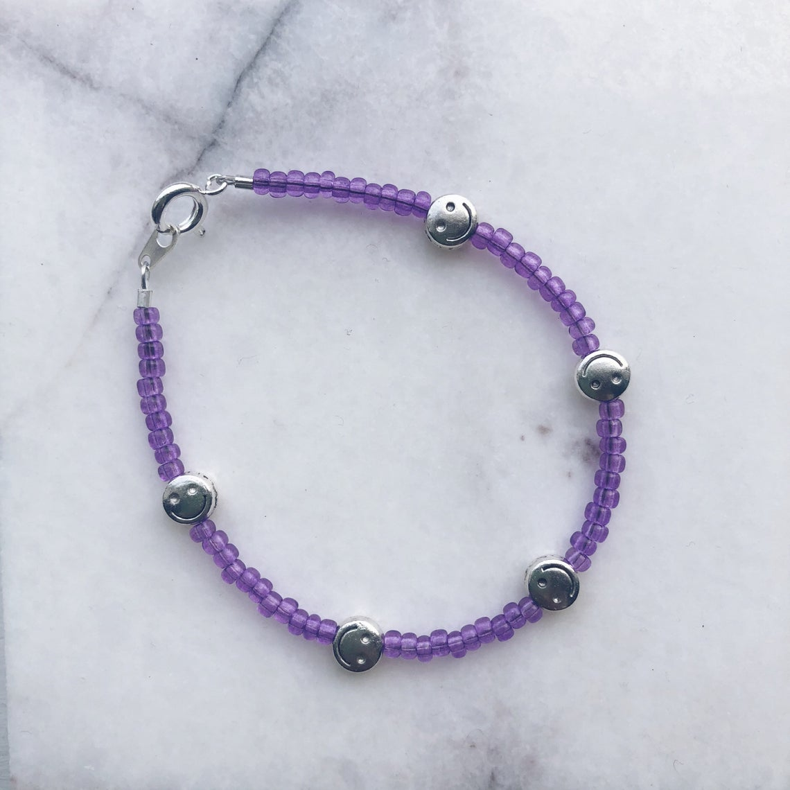 Made By Frankie + Lavender Beaded Bracelet