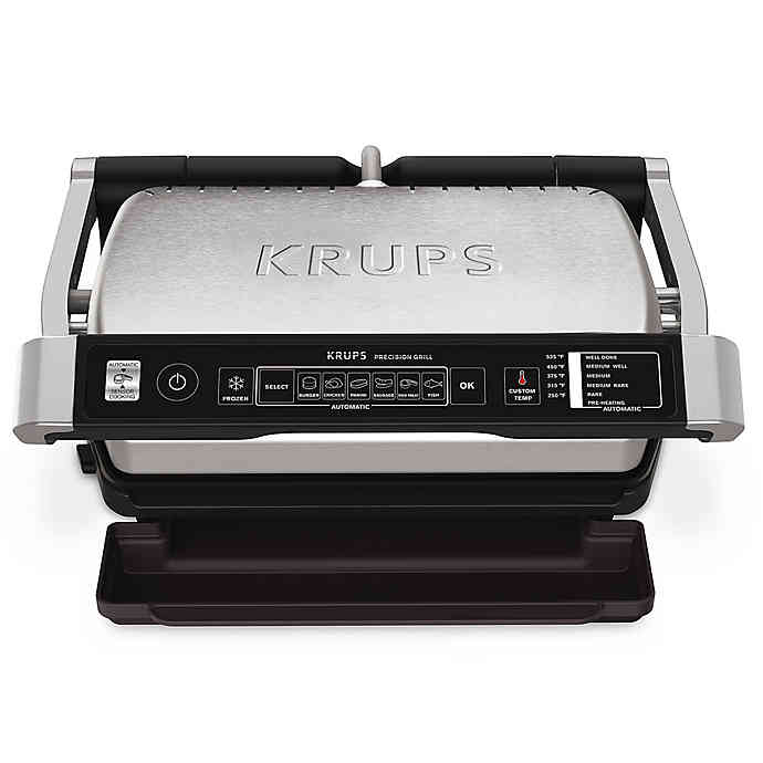 Krups + Precision Indoor Electric Grill in Stainless Steel