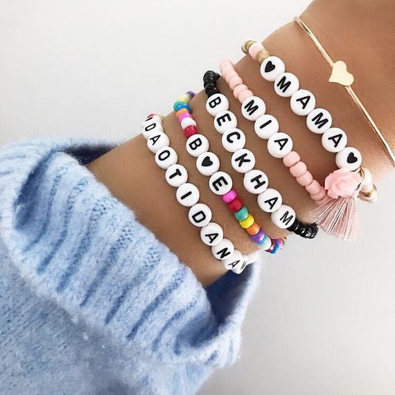Bracelet cheap name beads