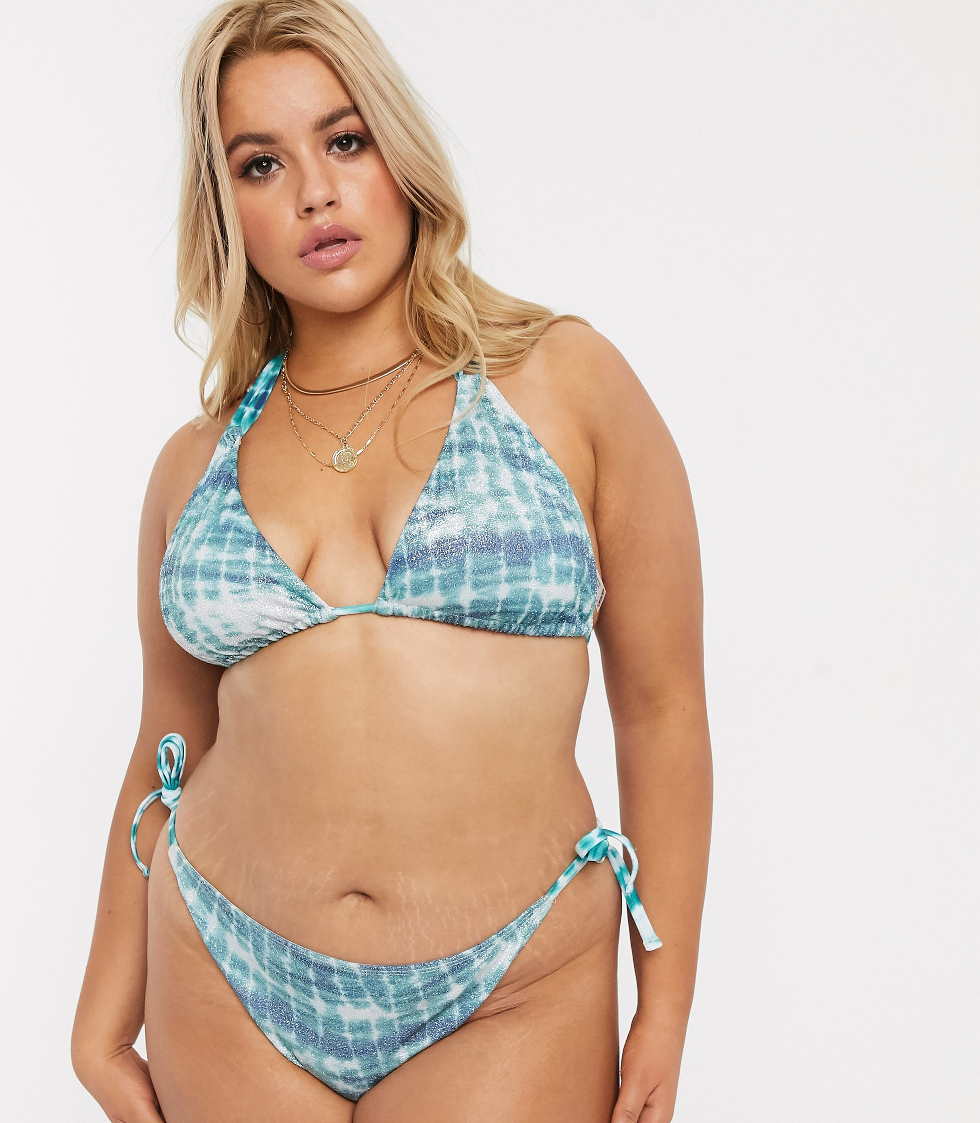 ASOS CURVE + Curve Sleek Triangle Bikini Top
