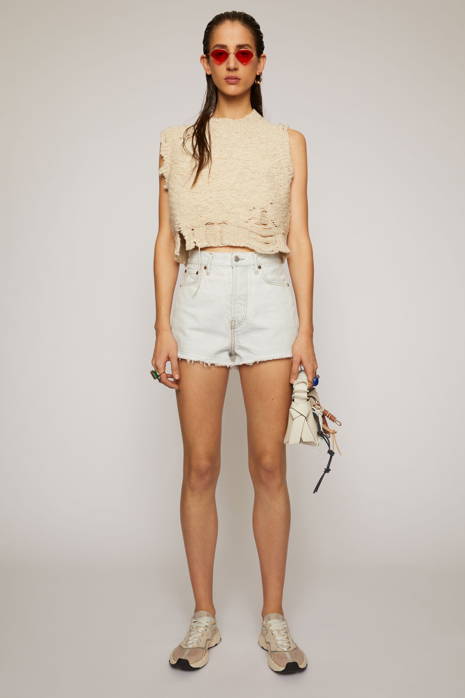 crop top with jean shorts