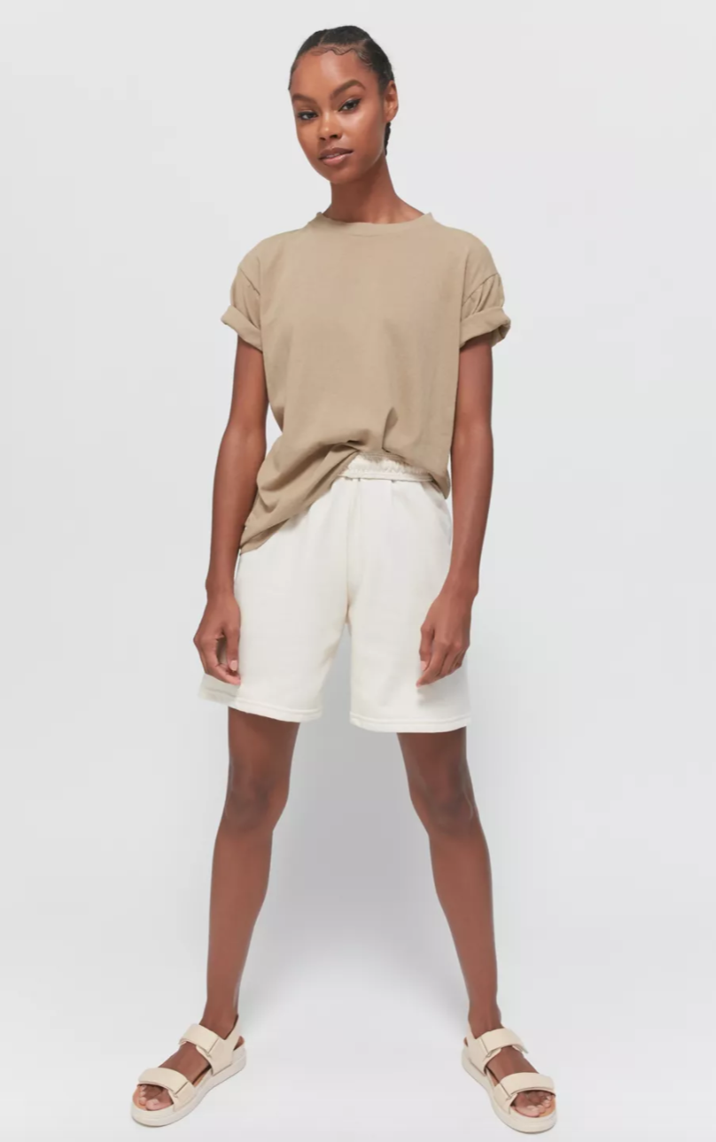 long sweatpant shorts womens