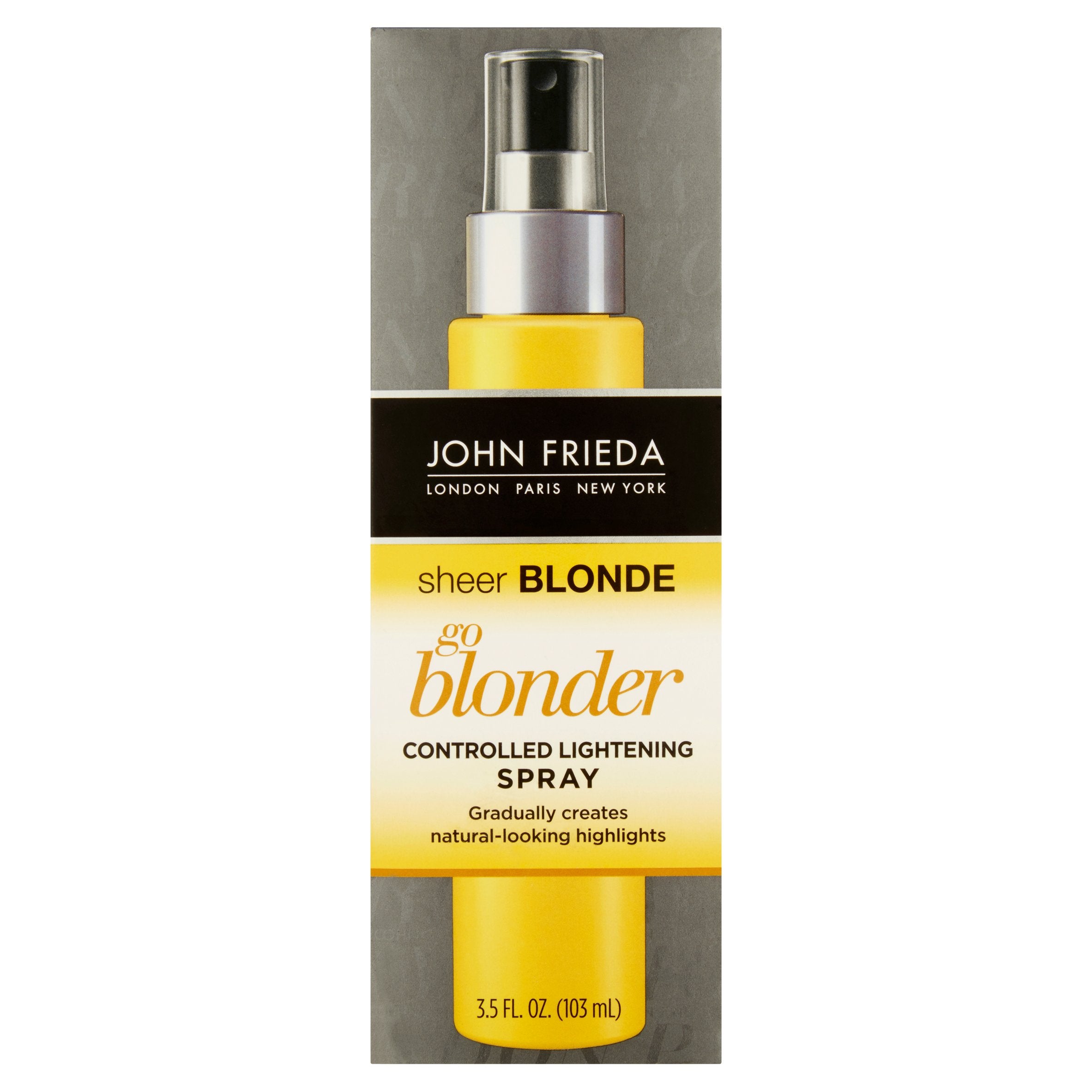 John Frieda + John Frieda Sheer Blonde Go Blonder Lightening Spray, Ounce Controlled Hair Lightener with Citrus and Chamomile Blond Mend Technology (Packaging May Vary) John Frieda + John Frieda Sheer Blonde Go Blonder Lightening Spray, Ounce Controlled Hair Lightener with Citrus and Chamomile Blond Mend Technology (Packaging May Vary)